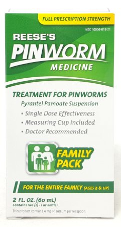 Reeses pinworm medicine liquid for entire family full prescription strength - 2 Oz 1