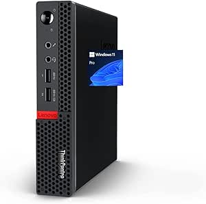 Lenovo ThinkCentre Tiny Business Desktop Mini PC, AMD Processor, Dual-Channel 8GB RAM, 256GB PCIe SSD, 2X Display Port, USB 3.1 Gen 1, RJ-45, Wi-Fi, Windows 11 Pro, Black