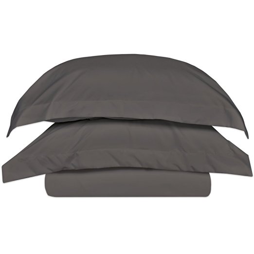 1500 Series Supreme Quality 3pc Duvet Cover Set - Full/Queen, Gray