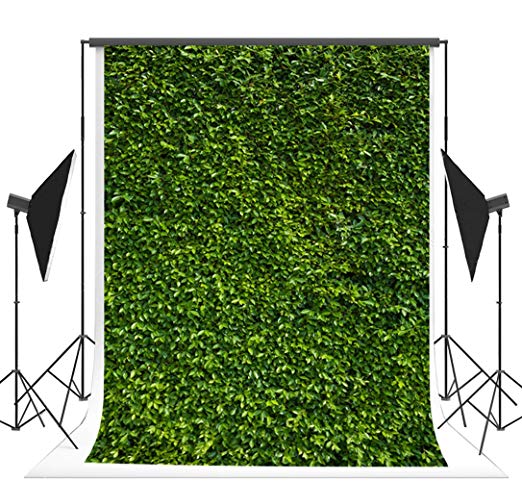 5x7ft(150x220cm) Cotton Nature Green Leaves Backdrops Photography Wedding or Children Birthday Background