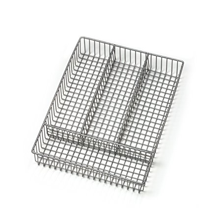 Spectrum Diversified Grid Silverware Tray, Small, Satin Nickel