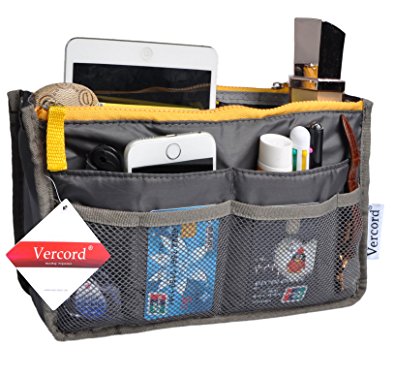 Vercord Purse Organizer,Insert Handbag Organizer Bag in Bag (13 Pockets 15 Colors 3 Size)