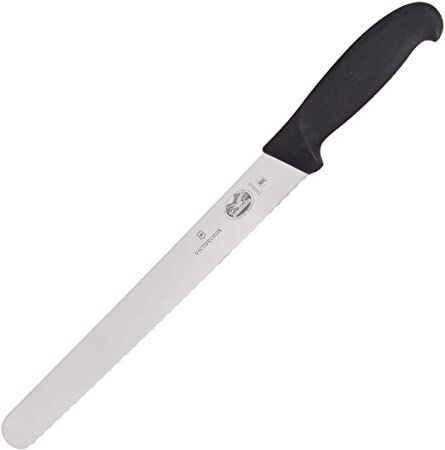 Victorinox Fibrox Pro Black Slicing-Serrated 10" Roast Beef Blade 1¼" Width at Handle, 10 inch, Multi