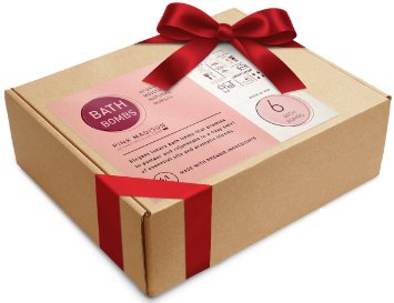 Bath Bombs Gift Set 6 Pack Ultra Lush Bath Fizzes USA Made with Organic Natural Ingredients with Shea Butter and Aromatic Oils for Moisturizing Dry Skin.