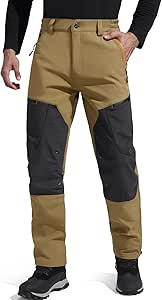 FREE SOLDIER Waterproof Mens Ski Pants Hiking Outdoor Snowboard Snow Pants with Bottom Leg Zipper