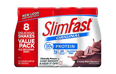 Slim Fast Original, Meal Replacement Shake, Creamy Milk Chocolate, 11 Ounce, 8 Count