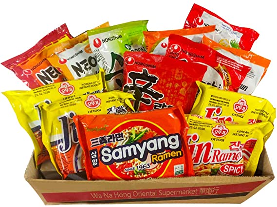 Korean Top Selling Ramen Noodle Mix Assorted Box (15 Pack)