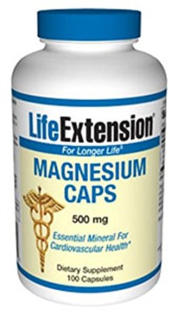 Life Extension Magnesium Capsules 500mg, 100-Count