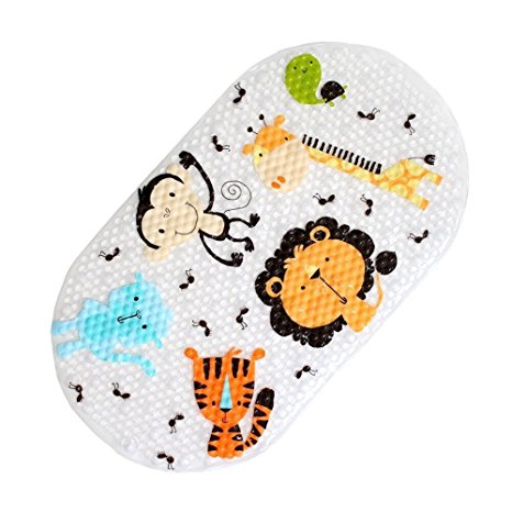 Topsky Baby Non-slip Bath Mat Anti-Bacterial Bathtub Mat, Shower Mat 27"x15" (Ant Friends)