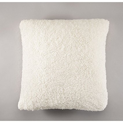 Ultra-Plush Sherpa Pillow Case By Oakridge Comforts, 16 Inch, Beige