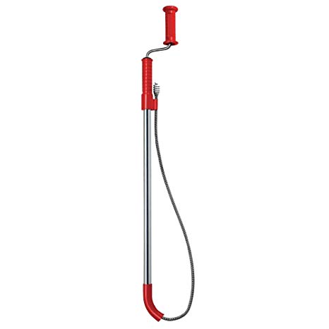 RIDGID 59787 K-3 Toilet Auger, 3-Foot Toilet Auger Snake with Bulb Head to Clear Clogged Toilets