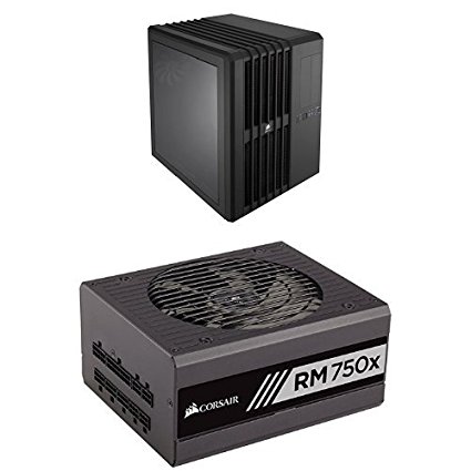 Corsair Carbide Series Air 540 High Airflow ATX Cube Case - Black and Corsair RMx Series, RM750x, 750W, Fully Modular Power Supply, 80 PLUS Gold Certified