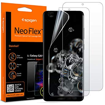 Spigen NeoFlex Screen Protector Designed for Samsung Galaxy S20 Ultra (2020) [2 Pack] - Case Friendly