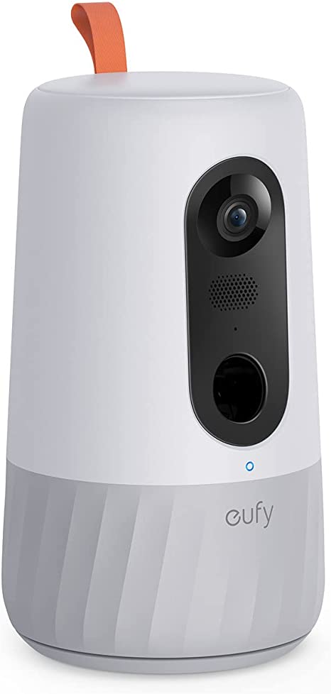 eufy 2K Pet Camera with Phone App, New 2023, 360° View, On-Device AI Tracking, Dog Camera with Treat Dispenser, 2-Way Audio, Doggy Diary, Bark Alerts, Local Storage, No Monthly Fee, Works with Alexa