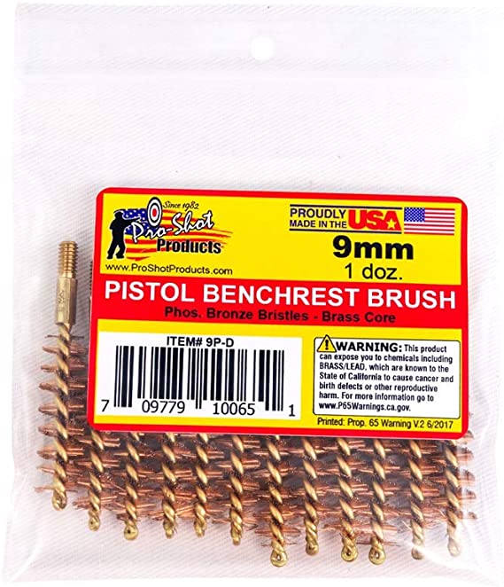 Pro Shot Pistol Bore Brush Dozen Packs