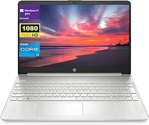 HP 15.6" FHD Anti-glare Laptop, Intel Core i5-1135G7 Processor, 32GB RAM 1TB SSD, Wi-Fi, Bluetooth, HDMI, Webcam, SD Card Reader, Windows 11 Pro, Natural Silver