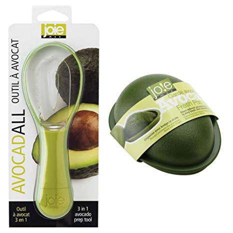 Joie Fresh Pod Avocado Storage Container and AvocadALL 3-in-1 Prep Tool Bundle