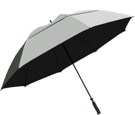 Sun Tek 68 UV Protection Wind Cheater Vented Canopy SilverBlack Umbrella