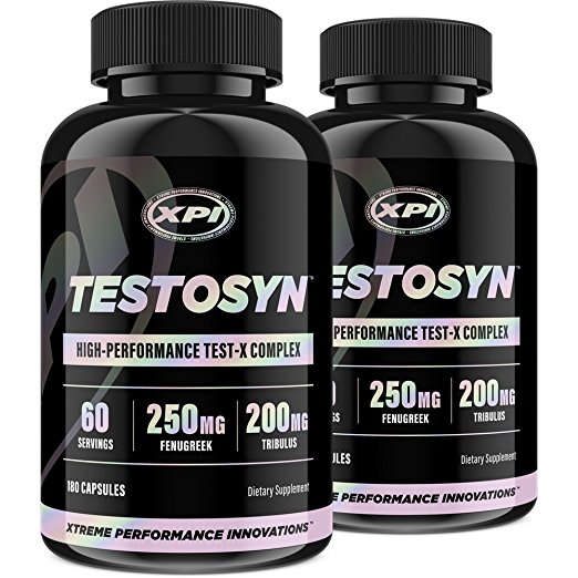 Testosyn (2 Pack) - High Performance Testosterone Booster Supplement, 180 Count