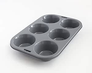 Fox Run Non-Stick Extra Large Muffin and Cupcake Pan, 6 Cup