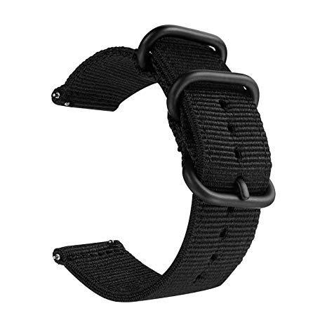 SIFEIRUI 2 Piece Quick Release Watch Strap for Men Women Premium Nylon NATO Watch Band with Black Stainless Buckle - 20mm,22mm,24mm