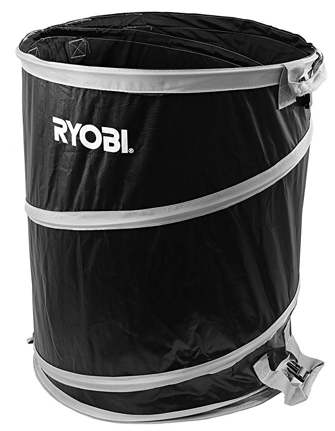 Ryobi 40 Gallon Collapsible and Reusable Lawn and Garden Bag with Quadruple Hand Strap System (21.5 Inches Wide x 26 Inches Tall)