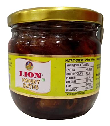 Lion Honey Dates, 400g Jar Fresh