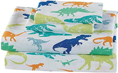 Sheet Set Multi Colors Dinosaur Green Blue Orange White New # Dinosaur Green (Twin)