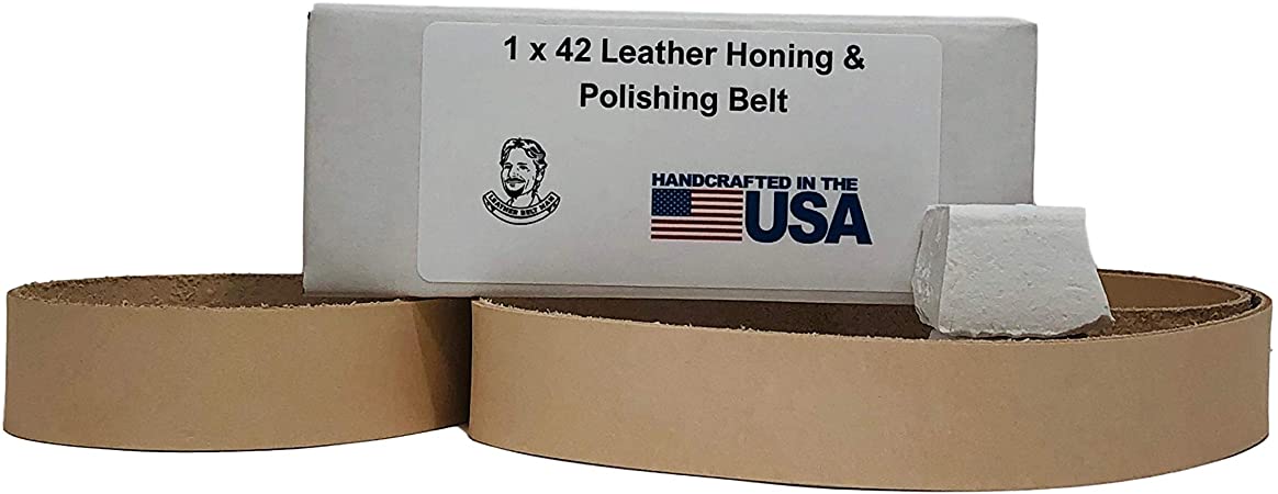 1" x 42" Leather Honing & Polishing Belt - Buffing Compound Included