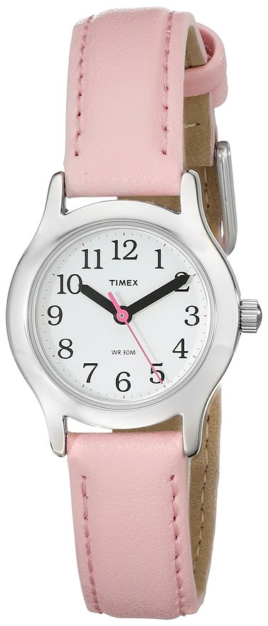 Timex Kids T79081 My First Timex Easy Reader Watch with Pink Faux Leather Strap