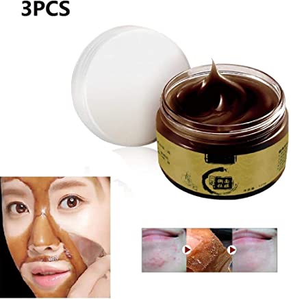 Ankepwj Ginseng Herbal Beauty Peel-Off Mask, Oil Control Blackhead Remover Peel Off Dead Skin Clean Pores Shrink Facial Care Face Skincare Mask (3PCS)
