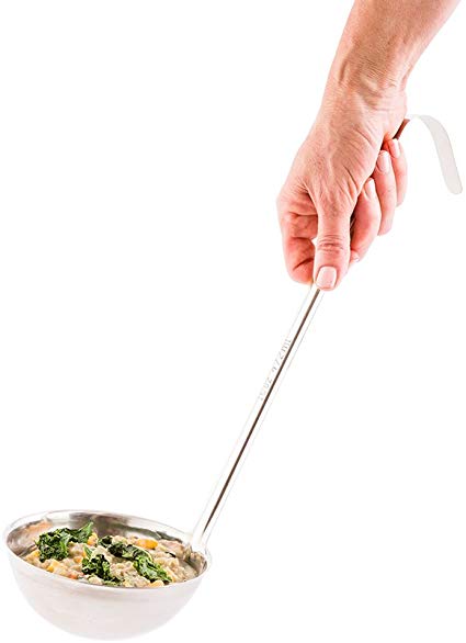 Stainless Steel Serving Ladle, Serving Spoon - Heavy Duty, Commercial Grade - 16 oz - Met Lux - 1ct Box - Restaurantware