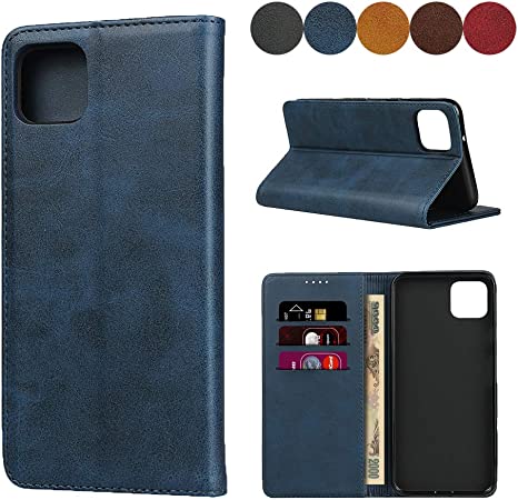 Google Pixel 4XL Wallet Case, SailorTech Premium PU Leather Protective Folio Flip Cover with Stand Feature and Built-in Magnet 3-Slots ID&Credit Cards Pockets for Pixel 4XL case（6.3"）-Navy Blue