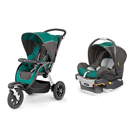 Chicco Activ3 Jogging Stroller with KeyFit 30 Infant Car Seat Travel System - Energy