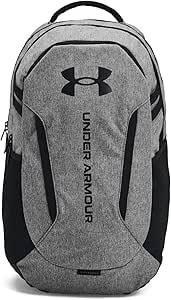 Under Armour Unisex-Adult Hustle 6.0 Backpack, (026) Castlerock Full Heather/Black/Black, One Size Fits Most