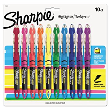 Sharpie Highlighters/Surligneur, Assorted Colors, 10 Pack