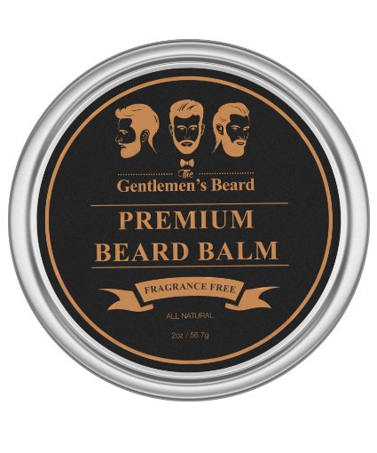 Beard Balm - Fragrance Free - Premium Leave-in Beard and Skin Conditioner and Softener - Best All Natural Organic Oils Butters and Waxes for Men By The Gentlemens Beard Hand Crafted in the USA