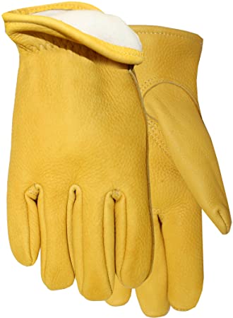 Midwest Gloves and Gear 850TH-L-AZ-6 Buckskin with Thinsulate Lined Insulation Work Glove, Large, 1-Pack