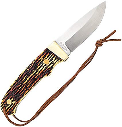 Uncle Henry Fixed Blade w- Staglon Handle 7Cr17MoV Steel.
