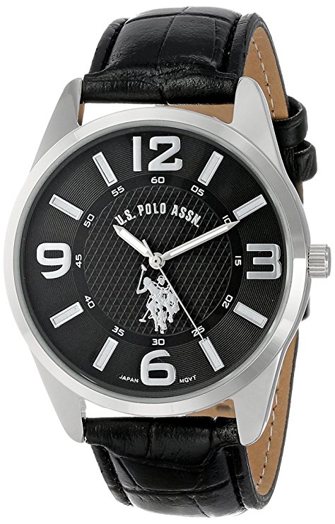 U.S. Polo Assn. Classic Men's USC50010 Silver-Tone Watch with Leather Band