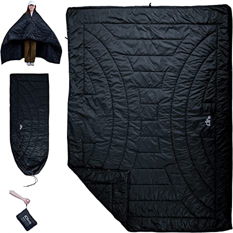 iClimb 3M Thinsulate Insulation Warm Camping Blanket Ultralight Compact (Black)