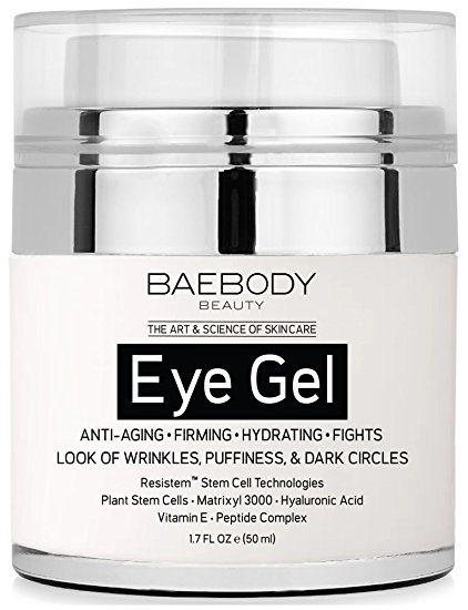 Baebody Eye Gel for Dark Circles, Puffiness, Wrinkles and Bags - The Most Effective Anti-Aging Eye Gel for Under and Around Eyes - 1.7 fl. oz.