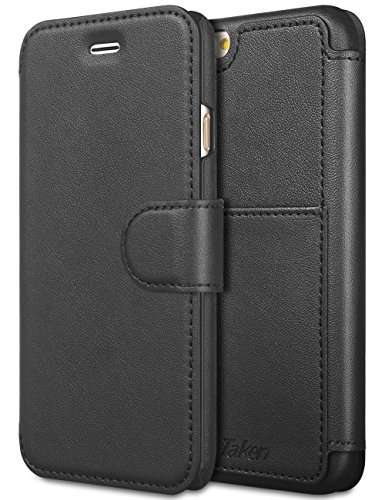 Taken Iphone 6 Leather Case - Iphone 6s Premium Leather Pu Wallet Cases ID Credit Card Slot Holder Phone Case Ultra Slim(black)