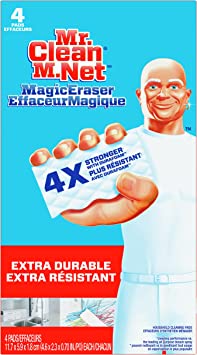 Mr. Clean Magic Eraser Extra Durable Scrubber & Cleaning Sponge, 4 Count (Pack of 1)