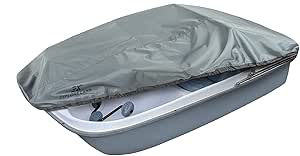 Explore Land Pedal Boat Cover - Waterproof Heavy Duty Outdoor 3 or 5 Person Paddle Boat Protector, Grey