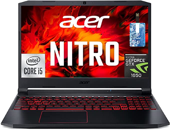 Newest Acer Nitro 5 Powerful Gaming Laptop, 15.6” FHD IPS, 9th Gen Intel Core i5-9300H(Beat i7-7700T), GeForce GTX 1650, 8GB RAM, 256GB SSD 1TB HDD, Backlit KB, Win 10H, E.S 32GB USB Card