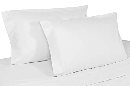 Whisper Organics Pillow Cases, Organic 100% Cotton Pillowcase, 400 Thread Count, 2 Pillow Covers, queen, White