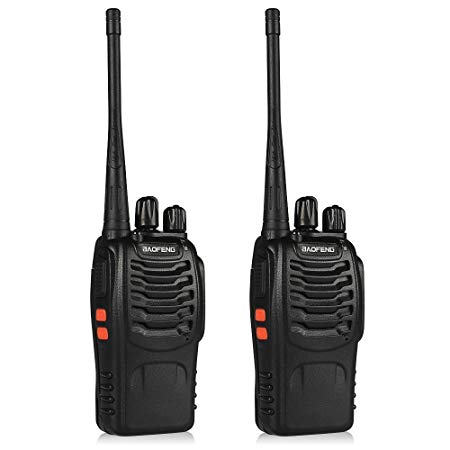 BAOFENG BF-888s Walkie Talkies UHF Rechargeable Two Way Radio with LED Flashlight and Earpiece, 2 Pack