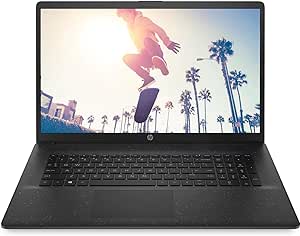 HP 17z-cp200 17.3-inch HD  Laptop Computer RGB AMD Athlon Gold AMD Radeon Graphics 8GB DDR4 RAM 128GB SSD BrightView SVA 250 nits WiFi Bluetooth USB Type-C HDMI Windows 11 Home Jet Black (Renewed)