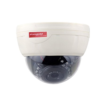 Vangold 1.0 Megapixel 1/4" CMOS H.264 PoE NightVision Onvif P2P IP Camera, 30 IR LEDs, 30m IR Distance, Security Surveillance Dome Camera with CS 6mm Lens